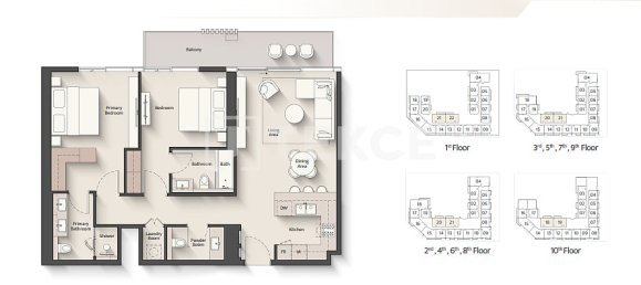 1 dormitorio apartamento en venta en Meydan, Dubai, UAE № 195078 22