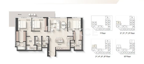 1 dormitorio apartamento en venta en Meydan, Dubai, UAE № 195078 18
