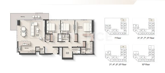 1 dormitorio apartamento en venta en Meydan, Dubai, UAE № 195078 19