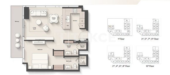 1 dormitorio apartamento en venta en Meydan, Dubai, UAE № 195078 25