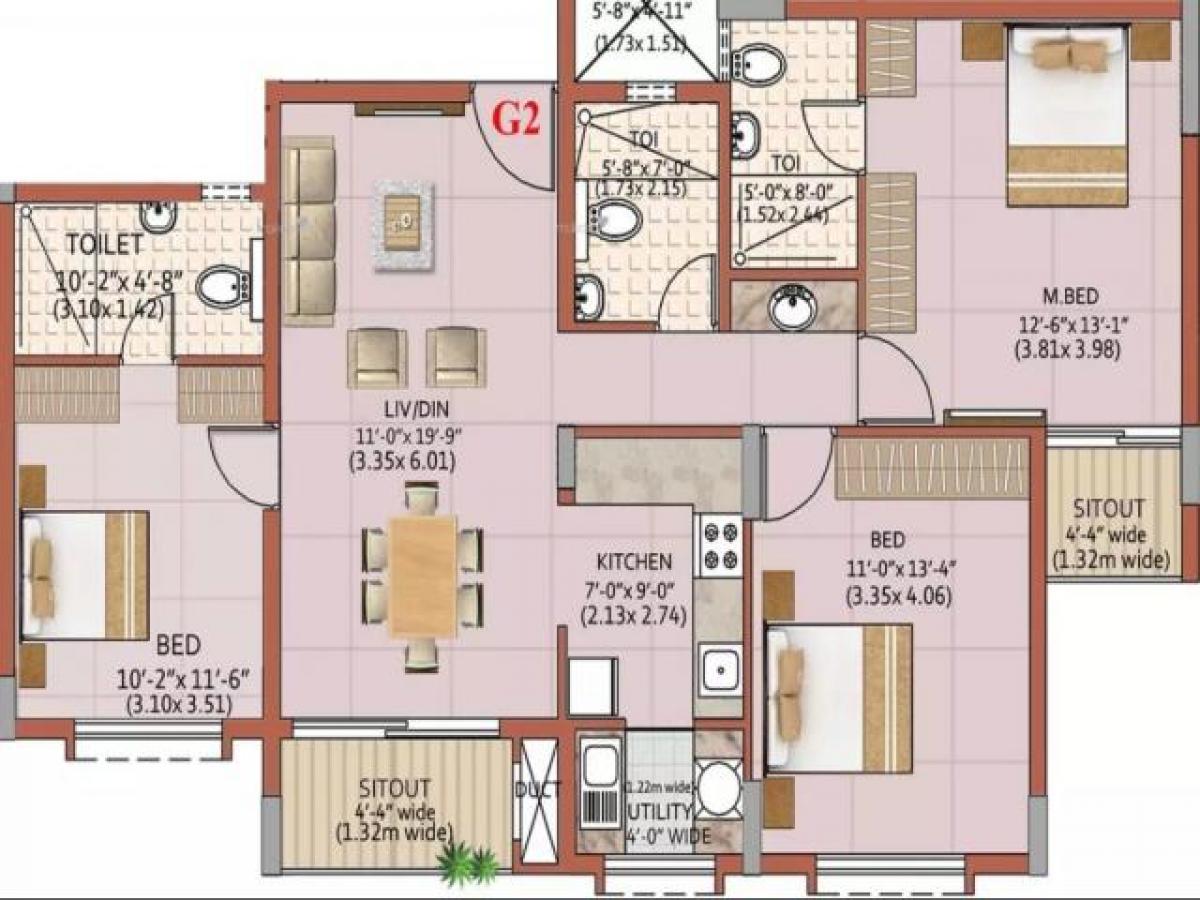 3 chambres Maison à Bangalore, India No. 43239