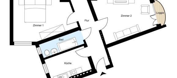 Apartamento de 2 divisões em Friedrichshain, Germany N.º 342841 3