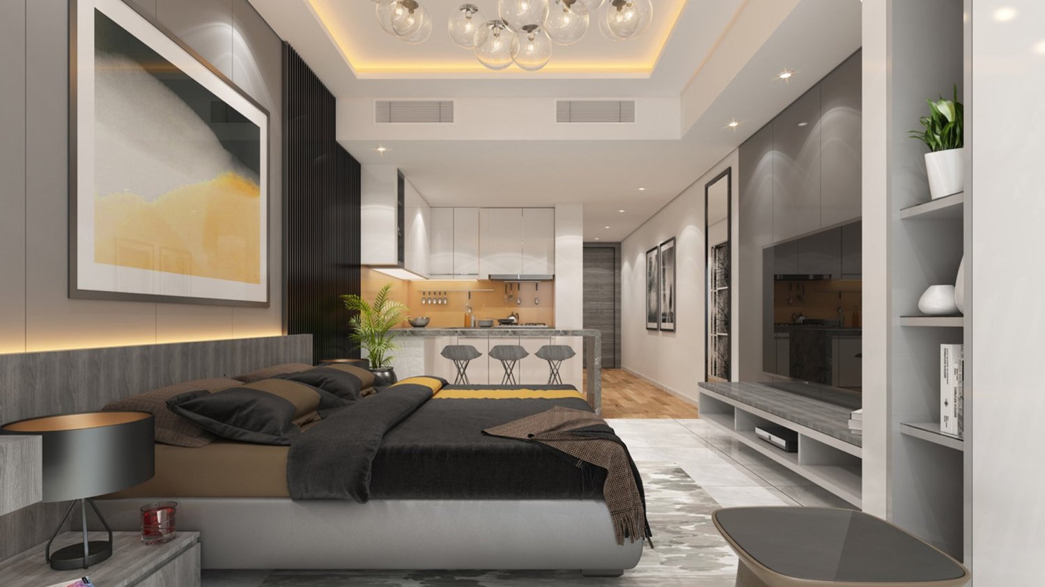 1 Schlafzimmer Wohnung in THE V TOWER, Dubai Residence Complex, UAE, Nr. 59362