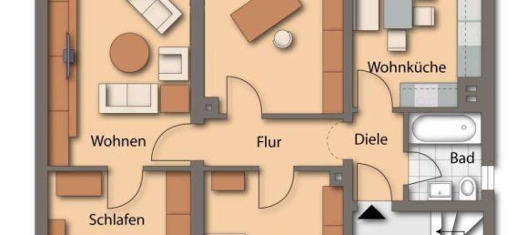 Квартира с 3 спальнями в Neustadt an der Waldnaab, Германия № 317900 9