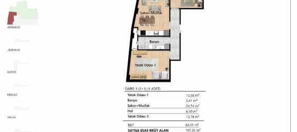 3 rooms Apartment in Beyoglu, Turkey No. 32632 19