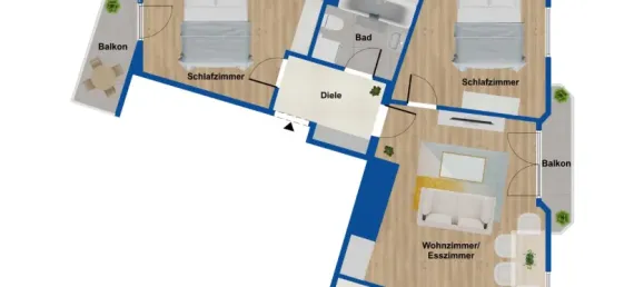 3غرفة شقة في Dusseldorf, Germany رقم 92122 9