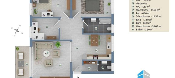 3 bedrooms Apartment in Lippe, Germany No. 238744 6