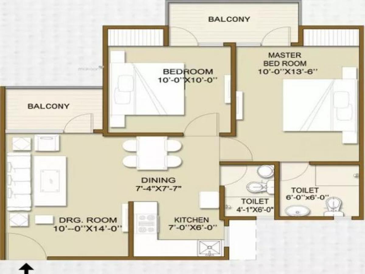 Casa de 2 dormitorios en Noida, India No. 67271