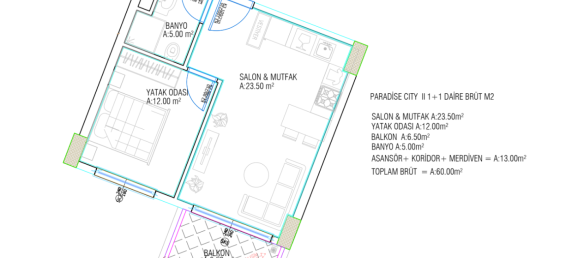Wohnung 1+1 in Gazipasa, Turkey, Nr. 22819 16