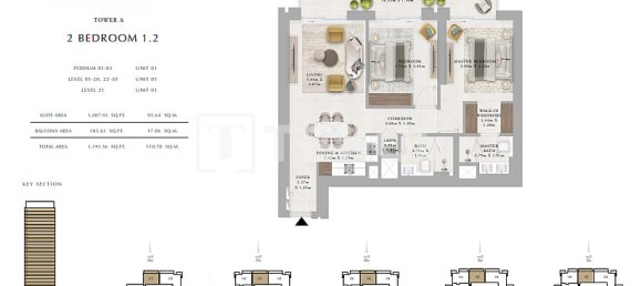 3 Schlafzimmer Wohnung in Dubai, UAE, Nr. 111811 10