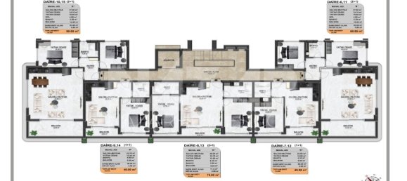 Appartement 1+1 à Oba, Turkey No. 14376 22