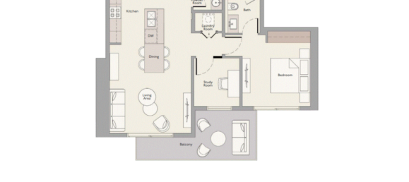 1 Schlafzimmer Wohnung in Mohammed Bin Rashid City, UAE, Nr. 67689 15