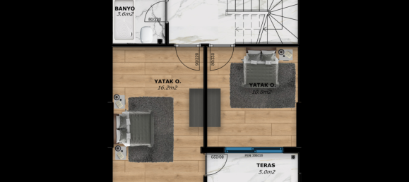 Penthouse 2+1 em Gazipasa, Turkey N.º 22804 10