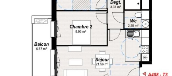 Apartamento de 3 habitaciónes en Reims, France No. 65877 2