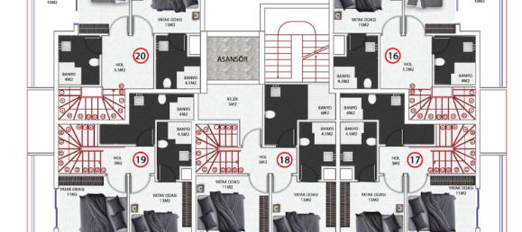 Apartment 1+1 in Okurcalar, Turkey No. 30475 13