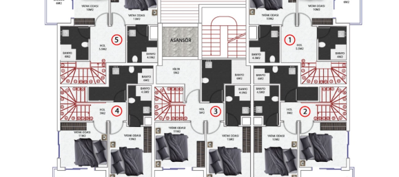 Apartment 1+1 in Okurcalar, Turkey No. 30475 11