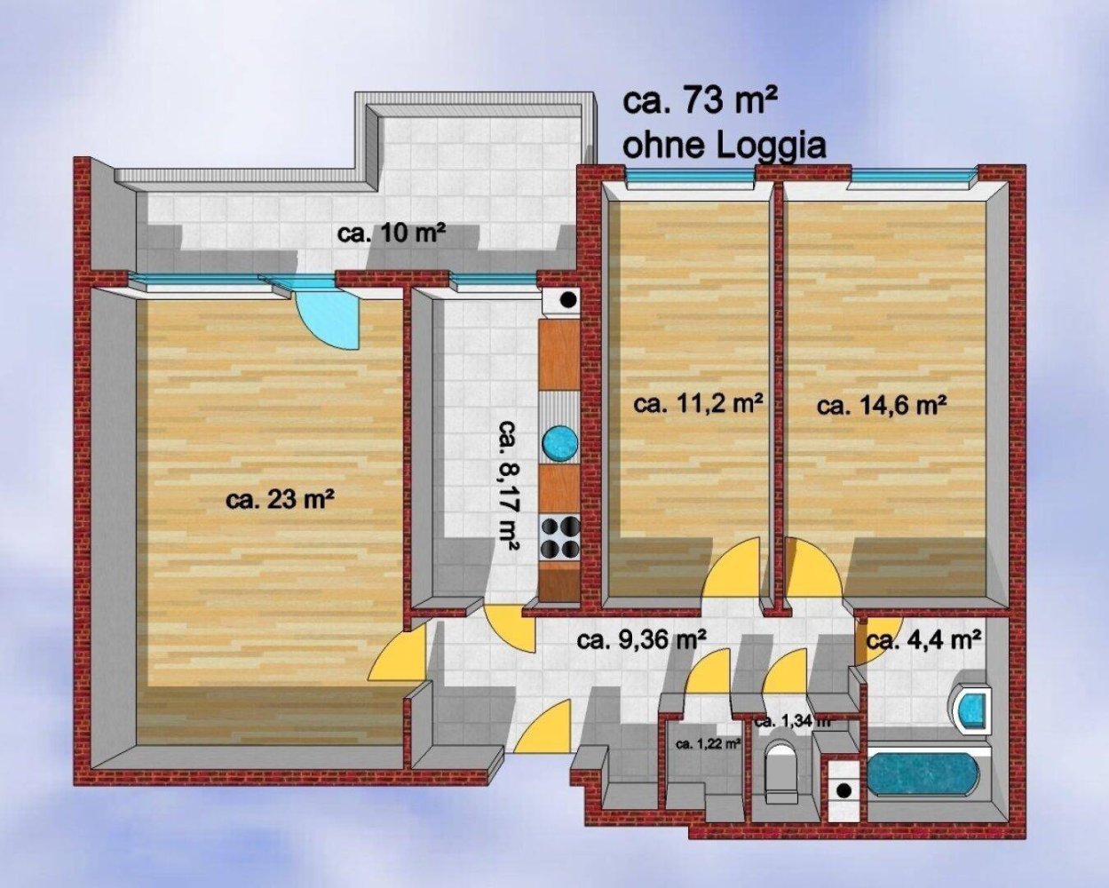 Apartamento de 3 habitaciónes en Ottakring, Austria No. 169131