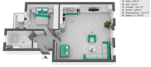 1 bedroom Apartment in Leipzig, Germany No. 291614 23