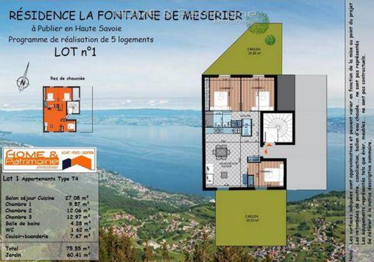 3 bedrooms Condo in Publier, France No. 36343