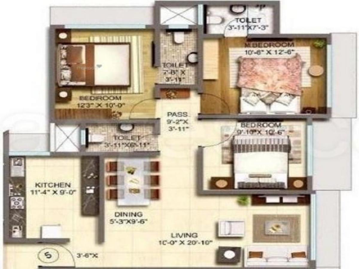 3 chambres Maison à Mumbai, India No. 56890