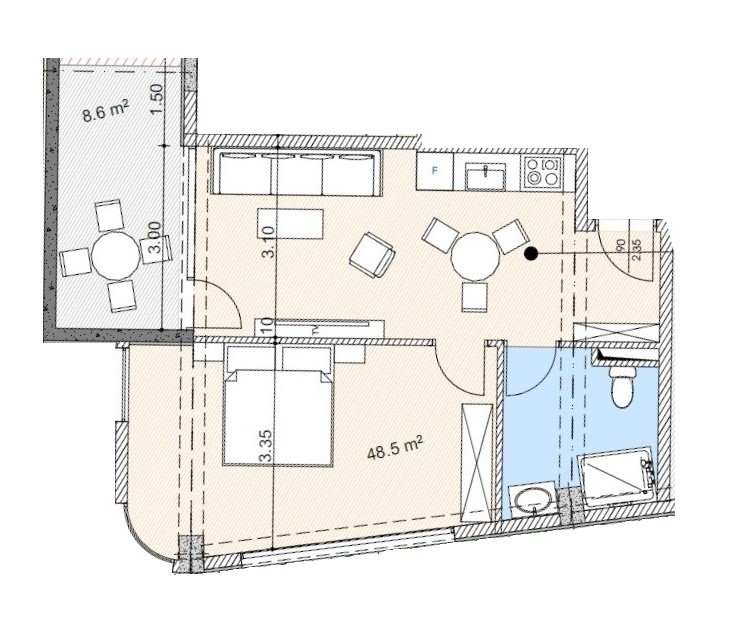 Студия в Тбилиси, Грузия № 766