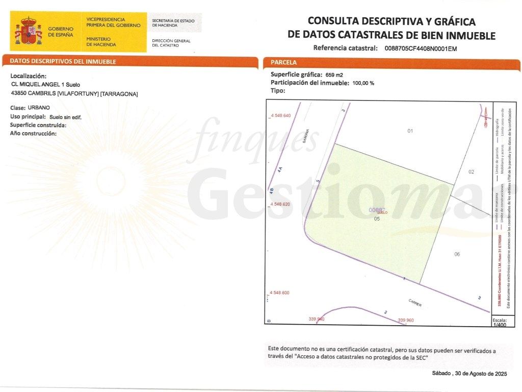 659m² Land in Cambrils, Spain No. 279990