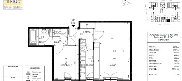 57m² Apartment in Paris, France No. 38340 2