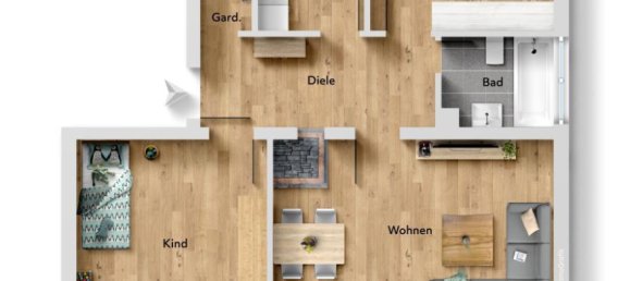 Квартира с 3 комнатами в Ludwigsburg, Германия № 75947 2