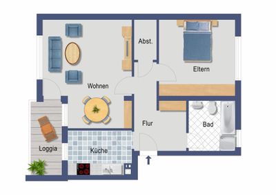 2 rooms Apartment in Cologne, Germany No. 121253