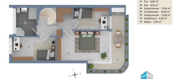 3 chambres Duplex à Bielefeld, Germany No. 235782 22