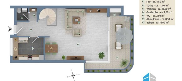 3 chambres Duplex à Bielefeld, Germany No. 235782 21