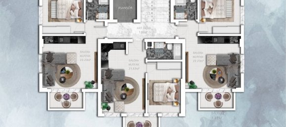 2 rooms Apartment in Avsallar, Turkey No. 29981 29