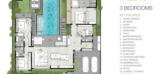 Вилла с 3 спальнями в Zenithy Luxe Villas, Пхукет, Таиланд № 29476 3