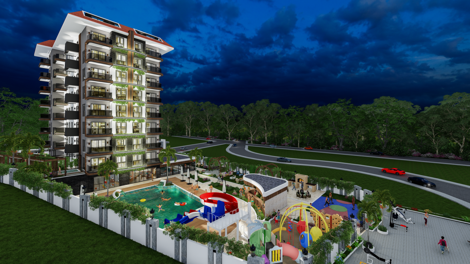 Wohnung 2+1 in Moonlight Park Residence, Alanya, Turkey, Nr. 36925