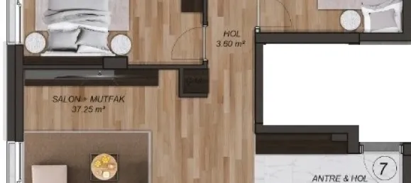 شقة 2+1 في Mugla, Turkey رقم 33505 23