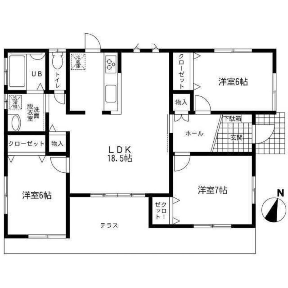 3 غرف نوم منزل في Saitama, Japan رقم 8082