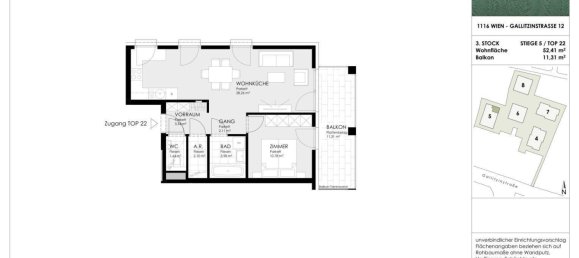 Casa de 2 habitaciónes en Ottakring, Austria No. 166219 15