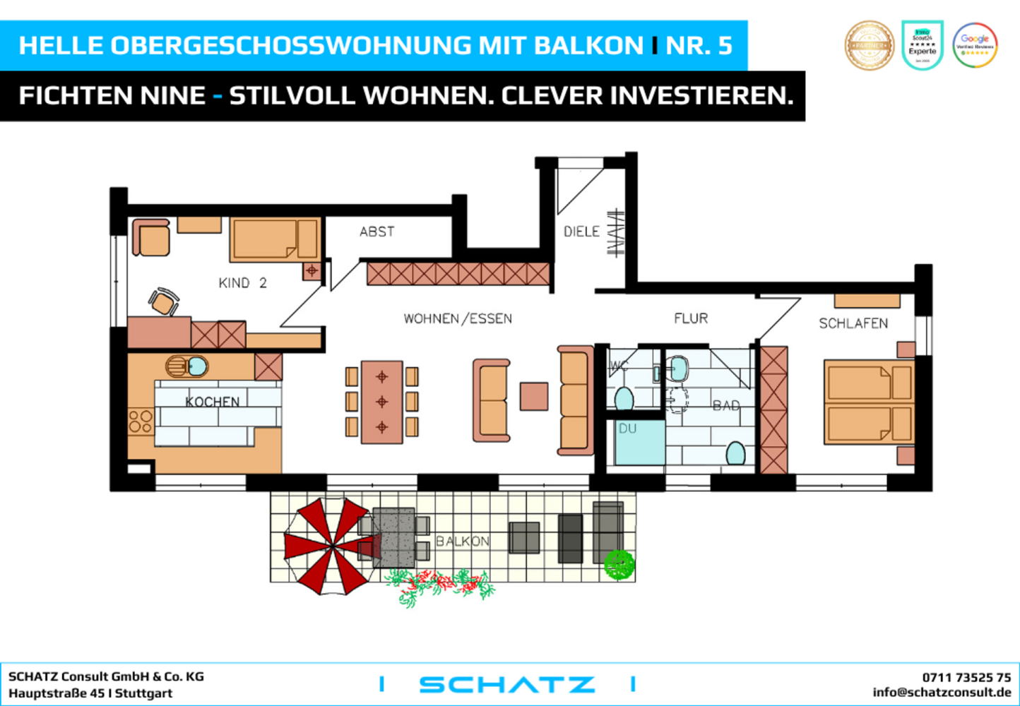 3غرفة شقة في Boblingen, Germany رقم 328000