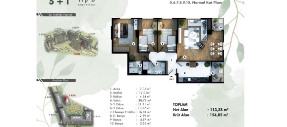 3-Zimmer Wohnung in Eyup, Turkey, Nr. 26335 10