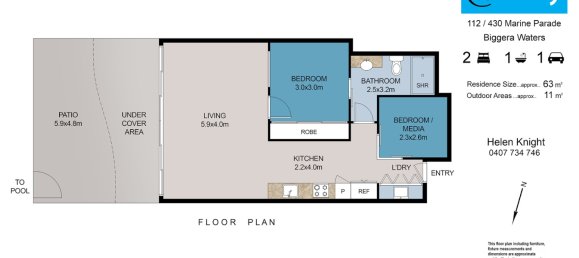 Квартира с 2 спальнями в Biggera Waters, Австралия № 301 21