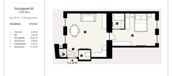 2 rooms Apartment in Rudolfsheim-Funfhaus, Austria No. 196516 14