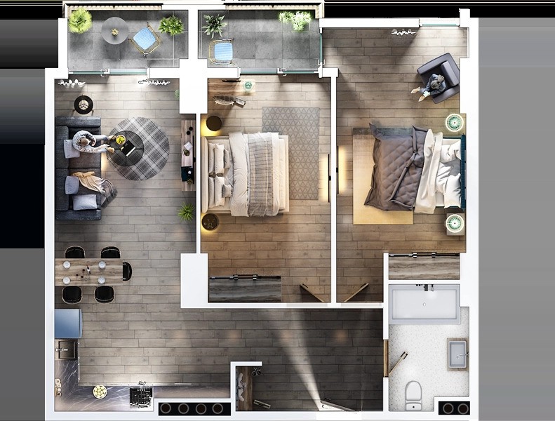 2 bedrooms Apartment in Tbilisi, Georgia No. 66