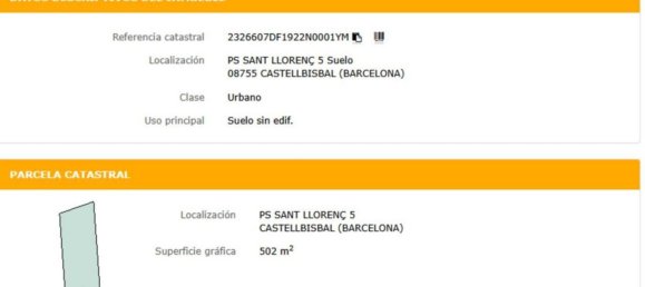 Grundstück in Castellbisbal, Spain 502m², Nr. 22116 2