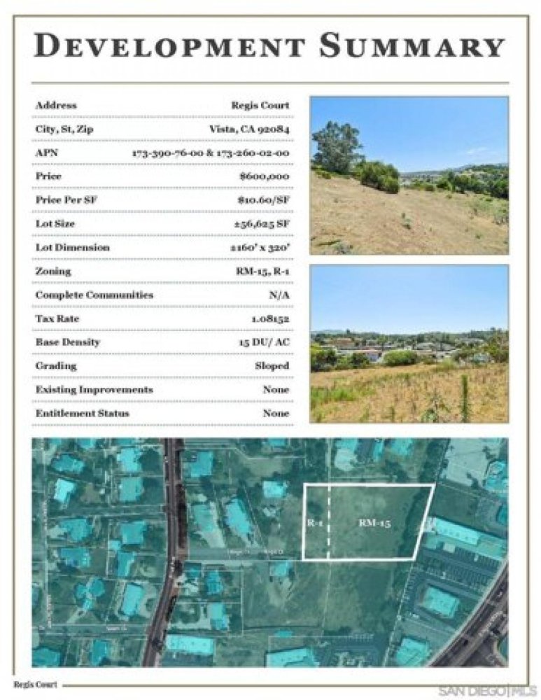  Land in Vista, USA No. 544443