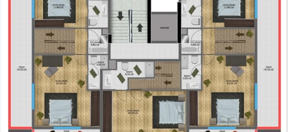 2-Zimmer Penthouse in Cikcilli, Turkey, Nr. 29857 8