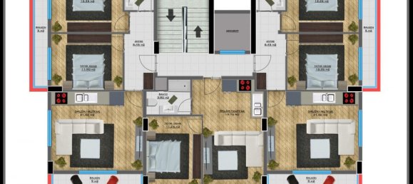 2-Zimmer Penthouse in Cikcilli, Turkey, Nr. 29857 6