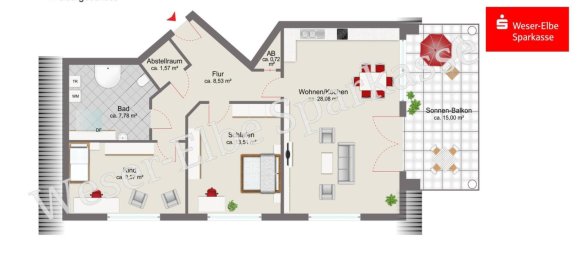 3غرفة شقة في Bremerhaven, Germany رقم 284011 19