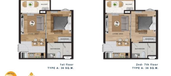 Кондоминиум  с 1 спальней в The Title Halo 1, Пхукет, Таиланд № 29930 13