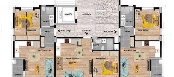 Wohnung 1+1 in Antalya, Turkey, Nr. 31409 24