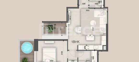 Квартира с 1 спальней в Джабаль-Али, Дубай, ОАЭ № 123750 11